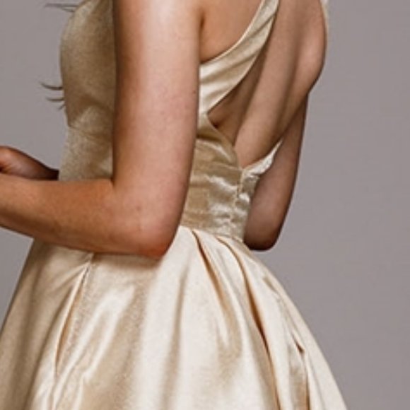 Navy Sleeveless Bridesmaid Long Dress - Picture 6 of 9